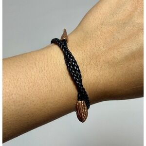 Roberto‎ Cavalli RARE Serpent Snake Braided leather wrap tie bracelet vintage